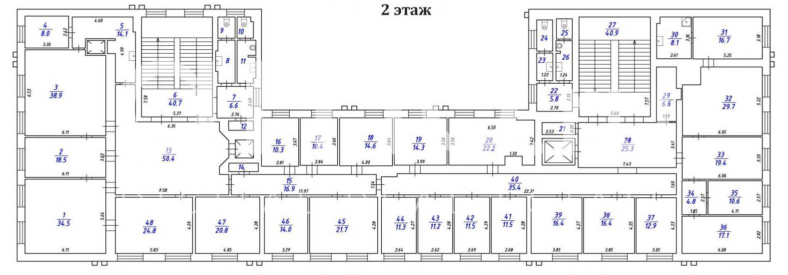Планировка офиса 3830.7 м², 1 этаж, Административное здание «г Москва, Раевского ул., 4»
